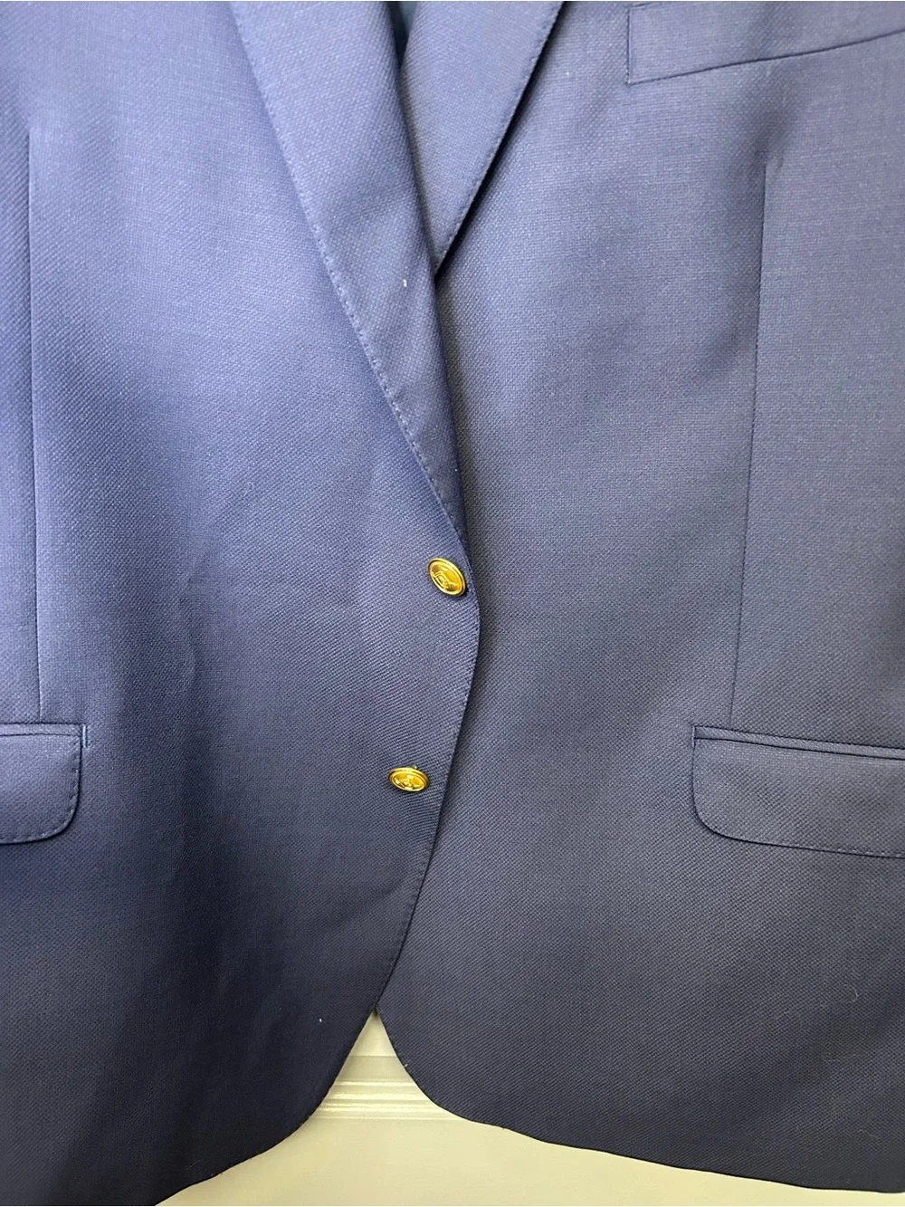 LAUREN RALPH LAUREN NAVY WOOL BLEND SPORT COAT/BLAZER.  Size 52R